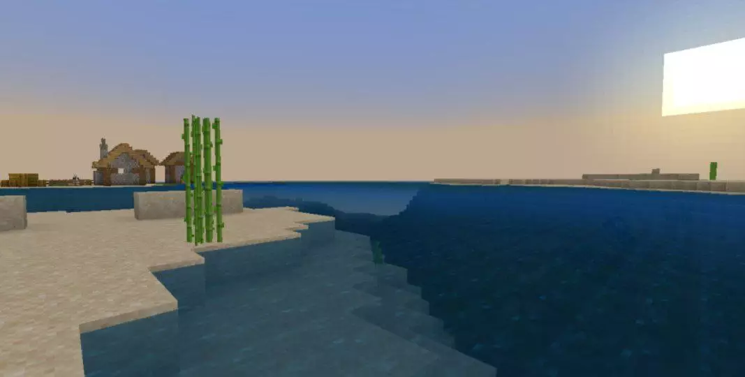 Sunset from Solutide Shader for Minecraft PE