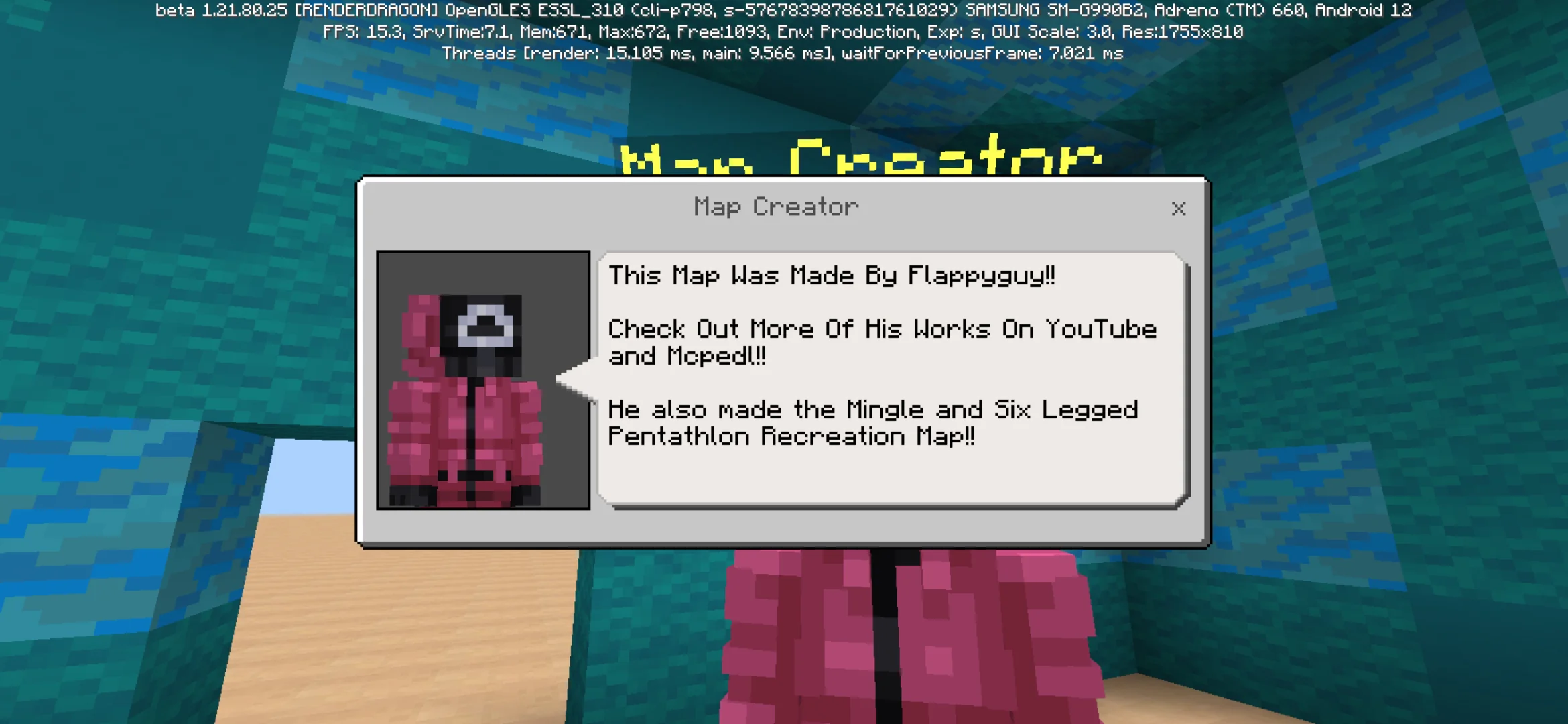 Talk from Squid Game 3 Map for Minecraft PE