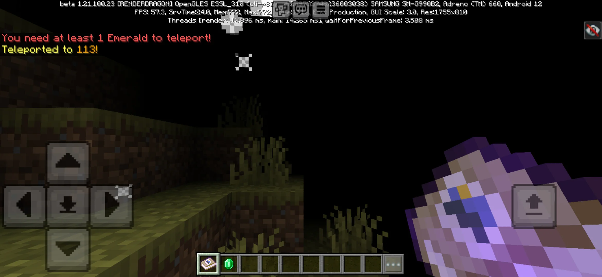 Teleport from Location Diary Mod for Minecraft PE