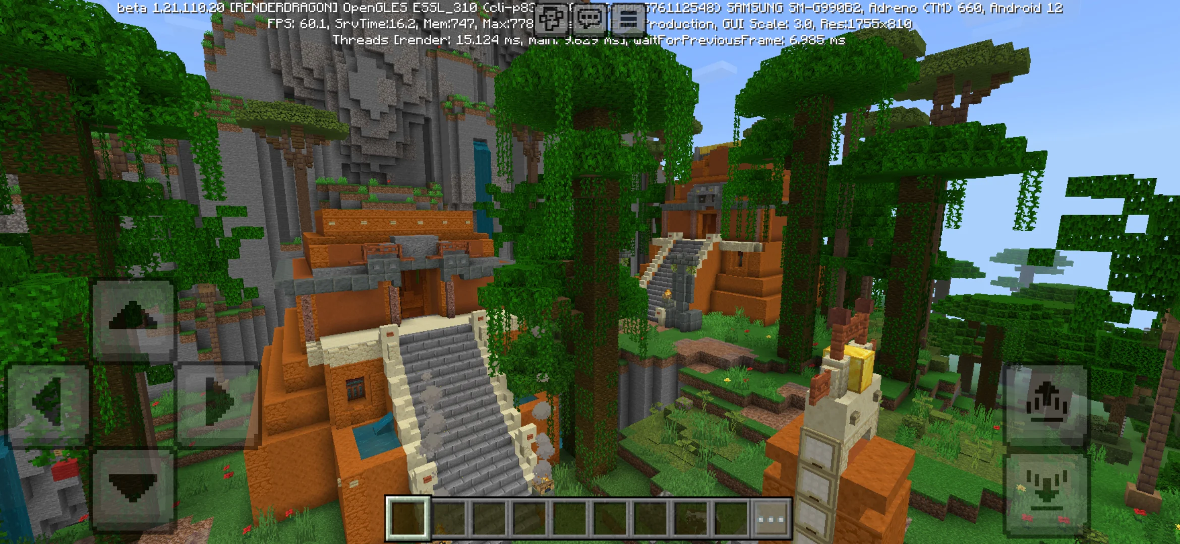 Top View from Ancient Grove Map for Minecraft PE