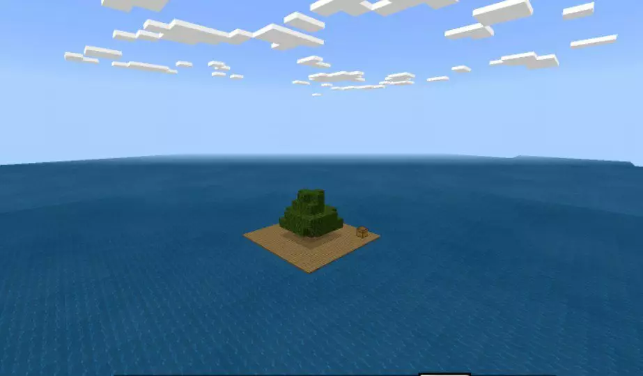 Top View from Raft Survival Map for Minecraft PE