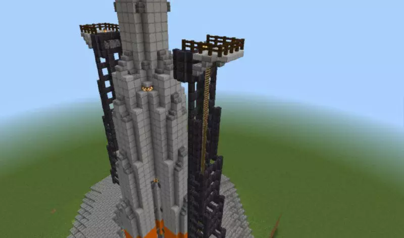 Top View from Space Rocket Map for Minecraft PE