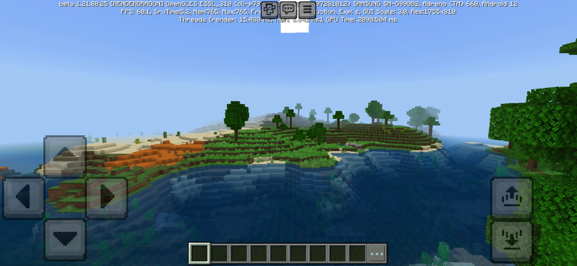 Top View from Vibrant Visuals Texture Pack for Minecraft PE