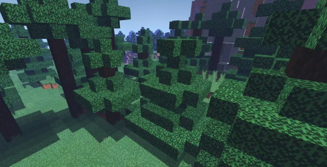Top View from Zebra Shaders for Minecraft PE