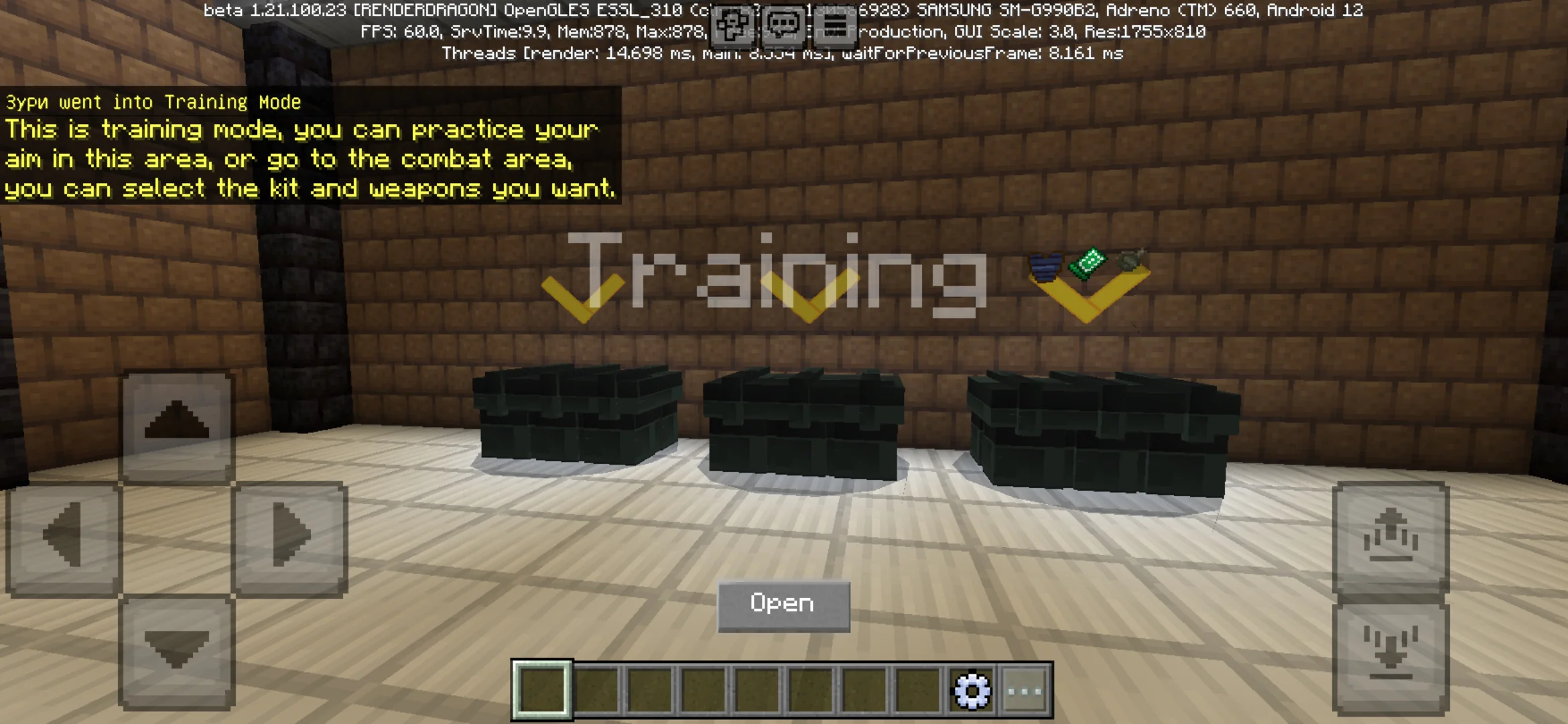 Training from Gun World Map for Minecraft PE