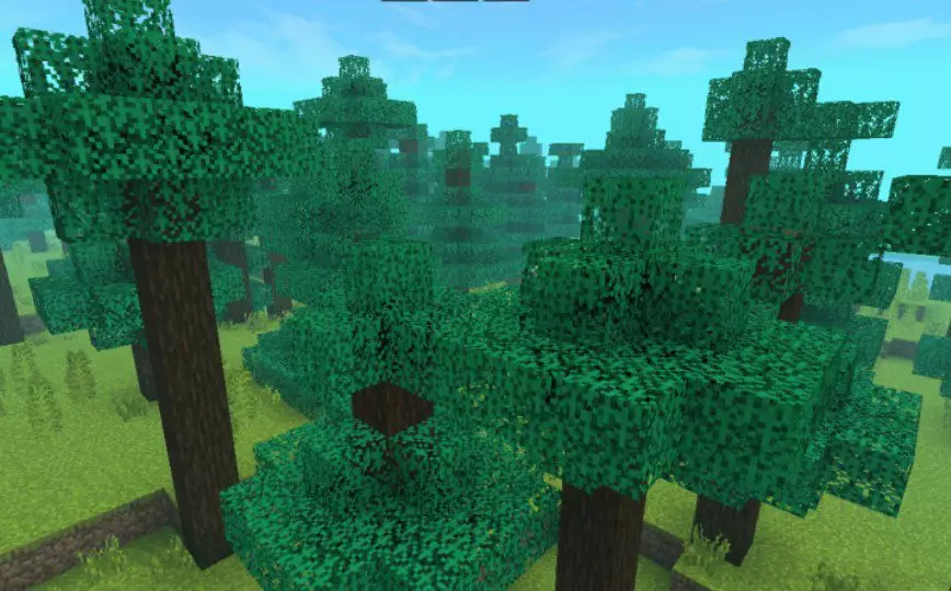 Trees from Iris Shader for Minecraft PE