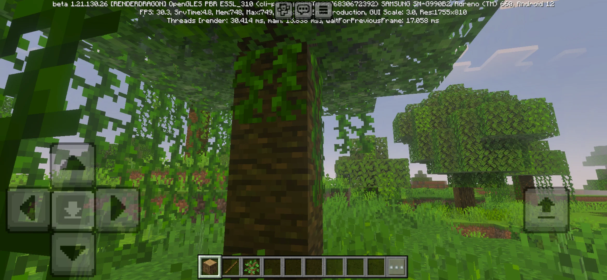 Use It from Tree Harvester Mod for Minecraft PE