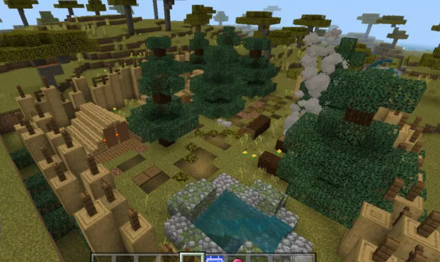 Village from Quick House Construction Mod for Minecraft PE