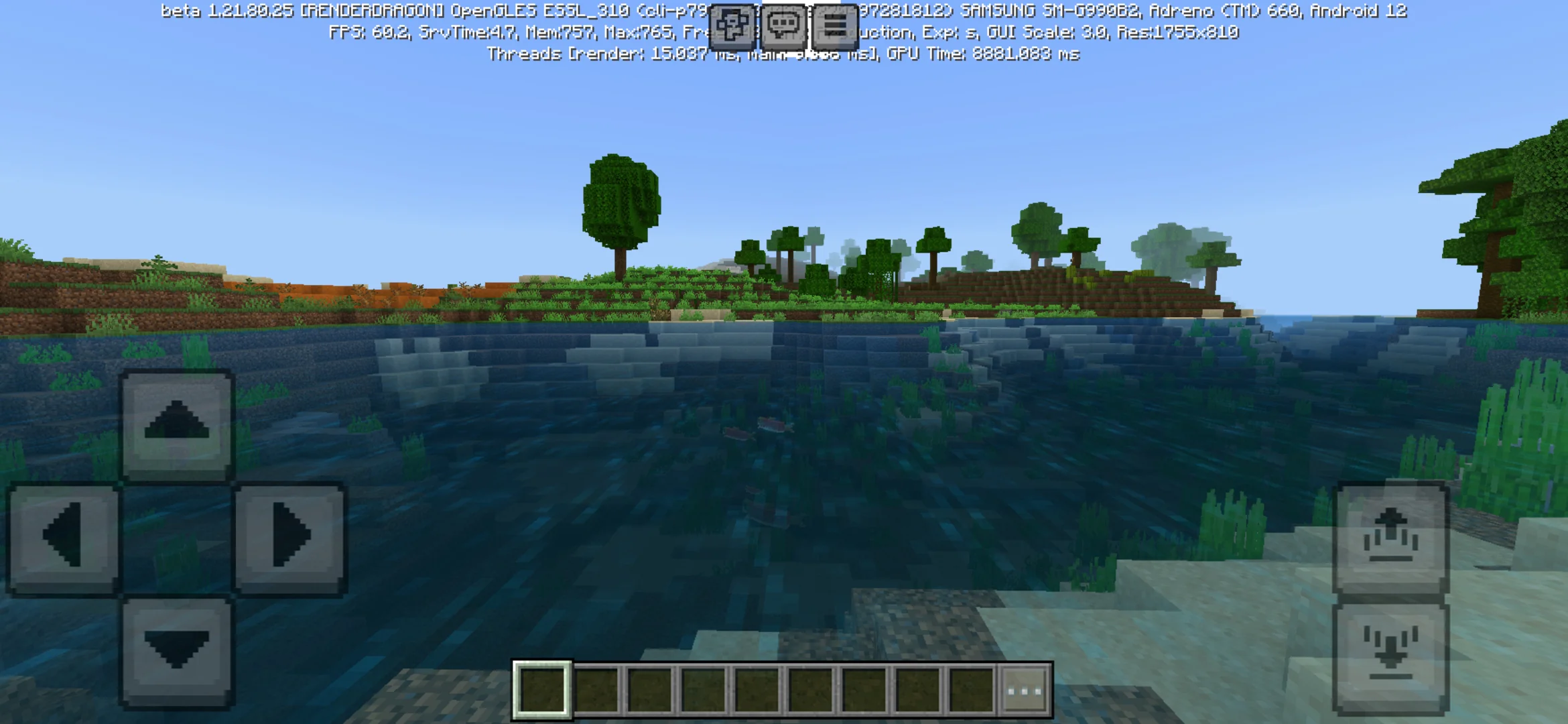Water from Vibrant Visuals Texture Pack for Minecraft PE